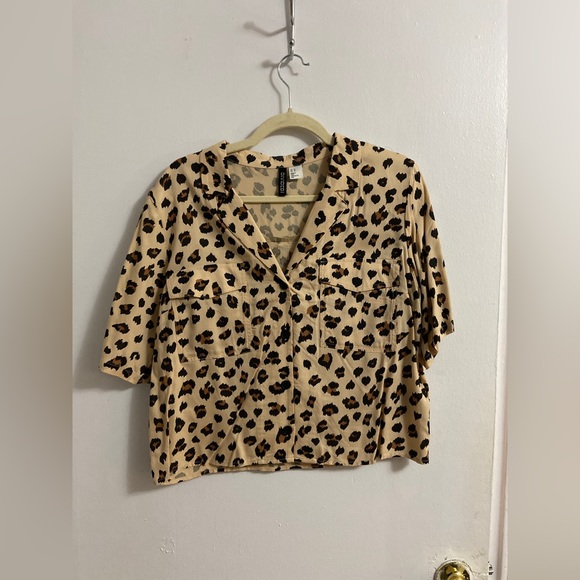 Animal Print Safari Shirt - Size 10/Large - Picture 1 of 4